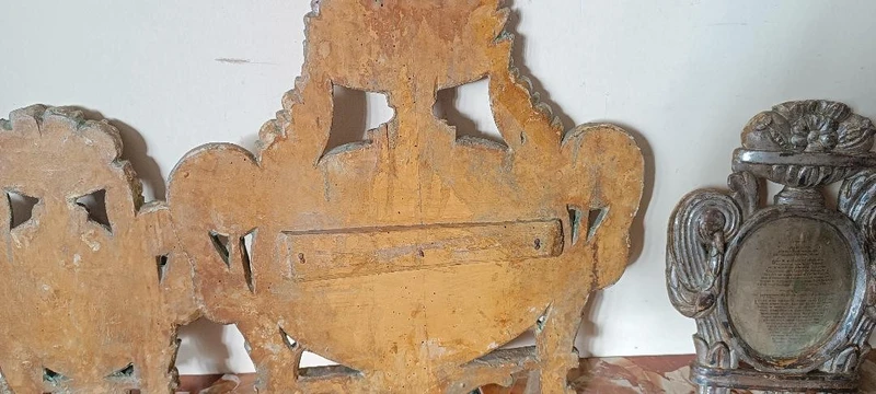 Trittico carteglorie , cornici XVIII secolo