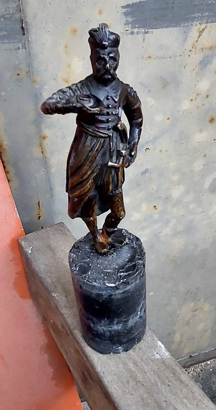 Antique Bronze Orientalist Sculpture - soldier 19th century france