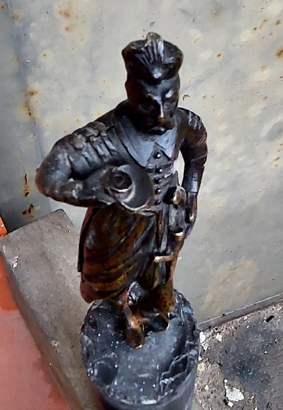 Antique Bronze Orientalist Sculpture - soldier 19th century france