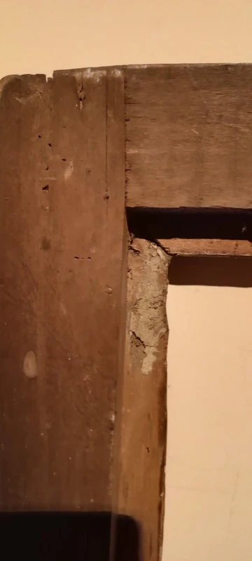 Antique lacquered frame SALVATOR ROSA 17th century italy 104 x 90 cm