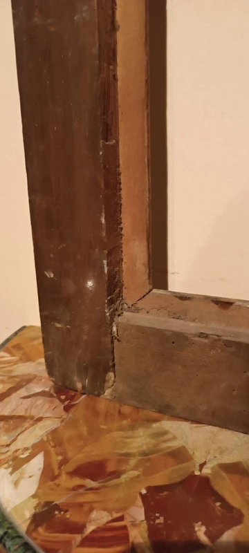 Antique lacquered frame SALVATOR ROSA 17th century italy 104 x 90 cm