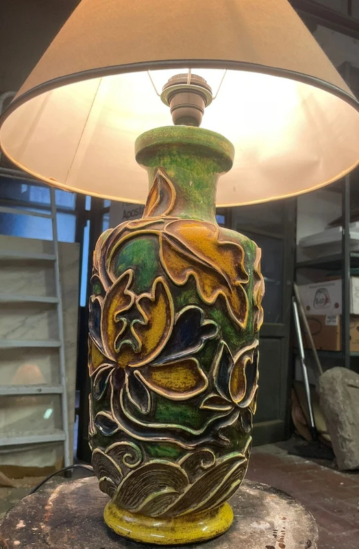 Lampada In Ceramica  UGO ZACCAGNINI Anni 30