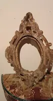 Cornice antica ovale dorata e intagliata Luigi XIV -Toscana XVII secolo