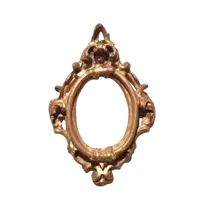 Cornice antica ovale dorata e intagliata Luigi XIV -Toscana XVII secolo