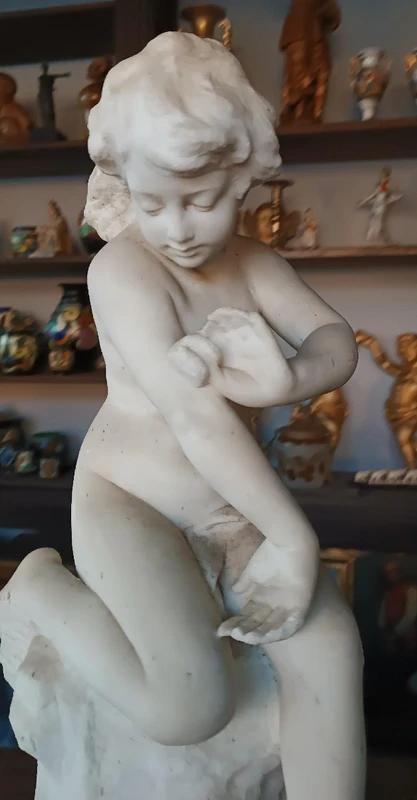 Grande sculpture en marbre 19ème siècle -