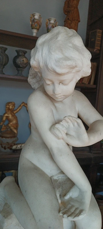 Grande sculpture en marbre 19ème siècle -
