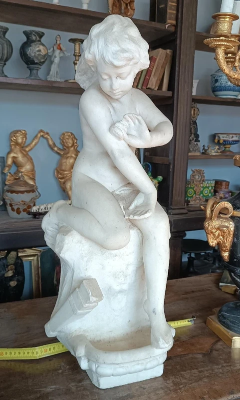 Grande sculpture en marbre 19ème siècle -