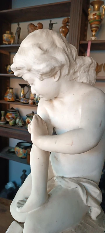 Grande sculpture en marbre 19ème siècle -