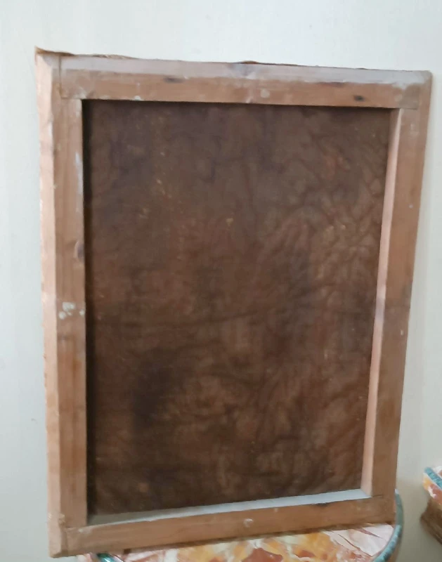 19th century oil painting on canvas, fruit vase with flowers