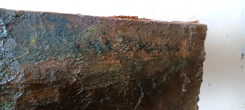 19th century oil painting on canvas, fruit vase with flowers