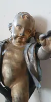 Antica scultura bronzo dorato,barocco,putto alato