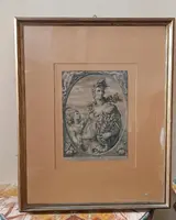 burin engraving .Ceres -Hendrik Goltzius (1558-1617) CERES