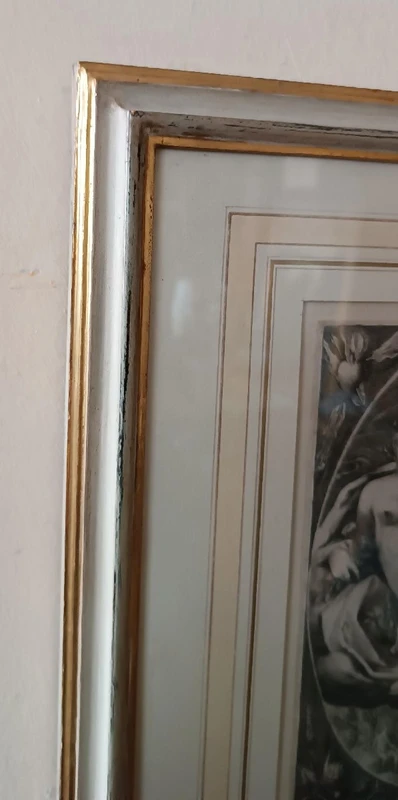 incisione a bulino . -Hendrik Goltzius (1558-1617) VENERE E CUPIDO