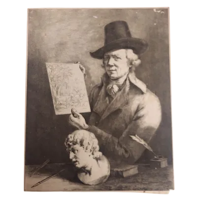 Autoportrait Jean Jacques de Boisseau 1796 Rare Gravure sur papier vergé