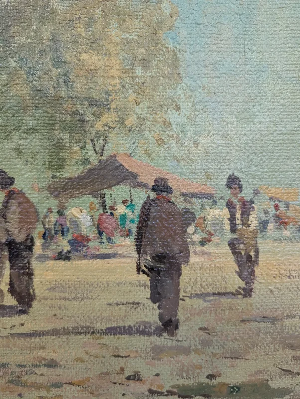 Market scene with cattle, Ferruccio Rontini