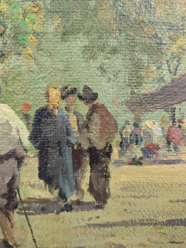 Market scene with cattle, Ferruccio Rontini