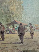 Market scene with cattle, Ferruccio Rontini