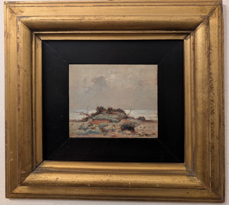 Gino Romiti Coastal Landscape Huile sur panneau