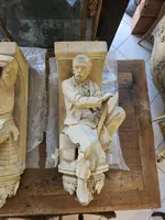 Coppia di elementi scultorei in terracotta – Firmati e datati 1866 “W. Wolff”