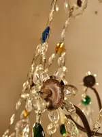 Genoese 6-arm chandelier with crystals
