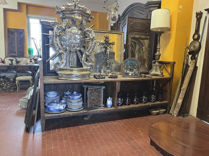 Early 20th century store counter made of solid oak
