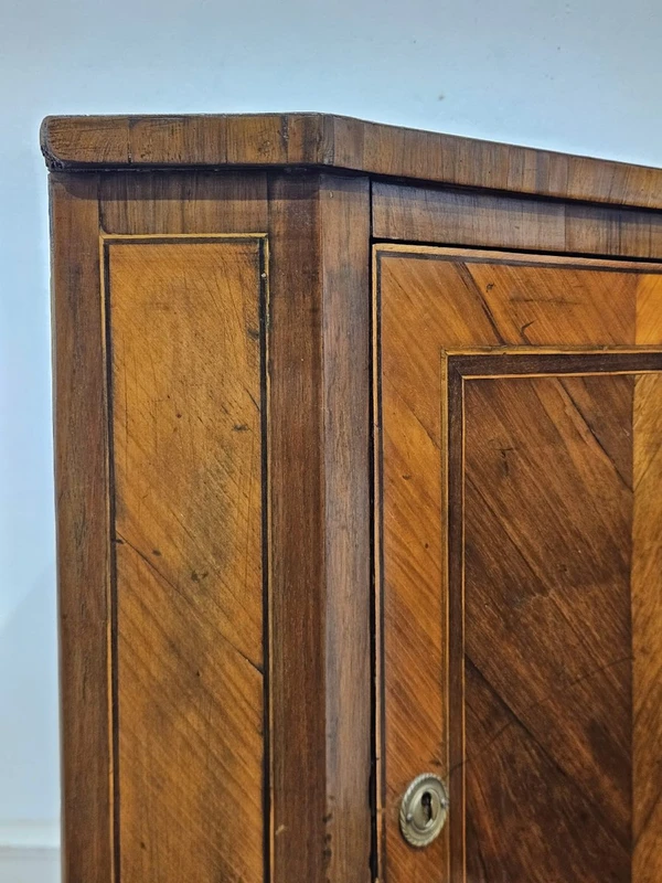 Paire d'encoignures à panneaux Louis XVI, début du 19e siècle