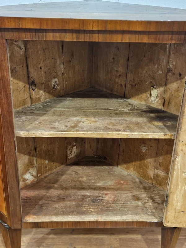 Paire d'encoignures à panneaux Louis XVI, début du 19e siècle