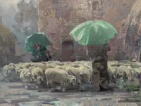 "Returning in the Rain," Giulio da Vicchio.