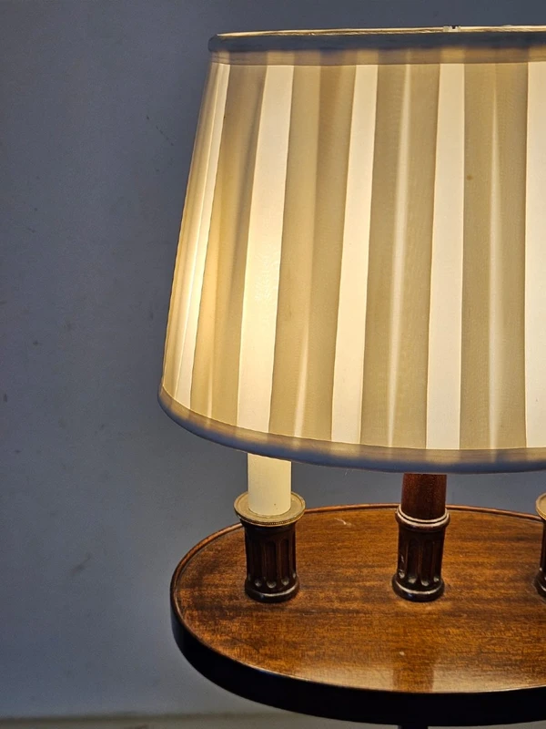Wooden side table lamp, 20th century