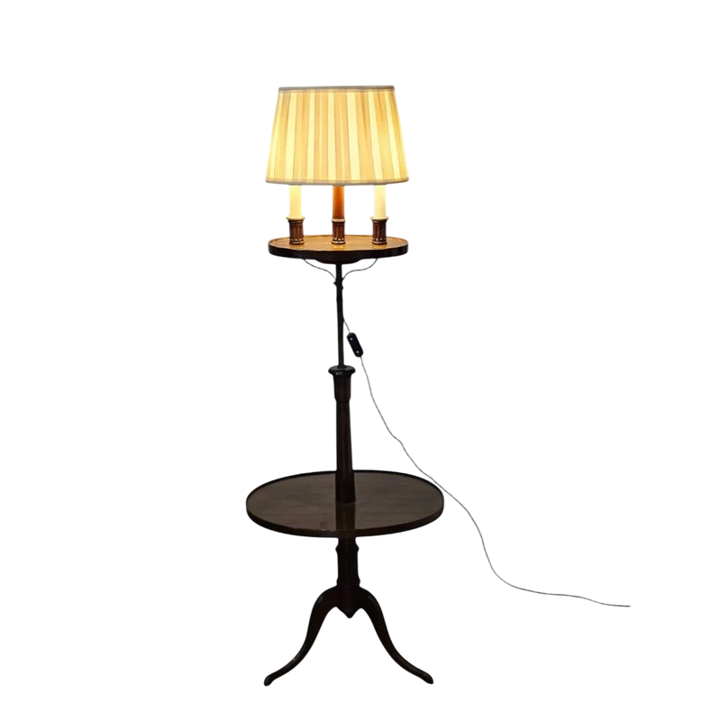 Wooden side table lamp, 20th century
