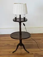Wooden side table lamp, 20th century