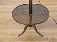 Wooden side table lamp, 20th century