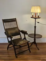 Wooden side table lamp, 20th century