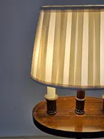 Wooden side table lamp, 20th century
