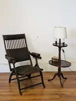 Wooden side table lamp, 20th century