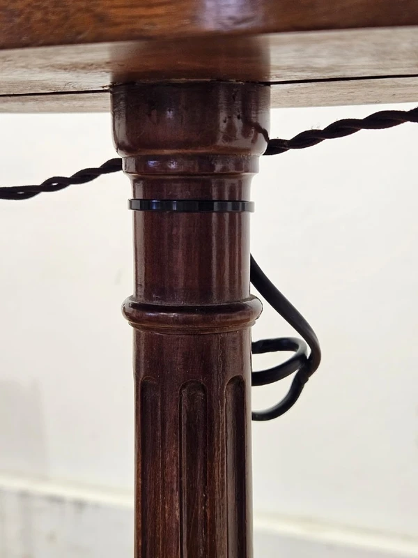 Floor lamp with integrated small table, 20th century