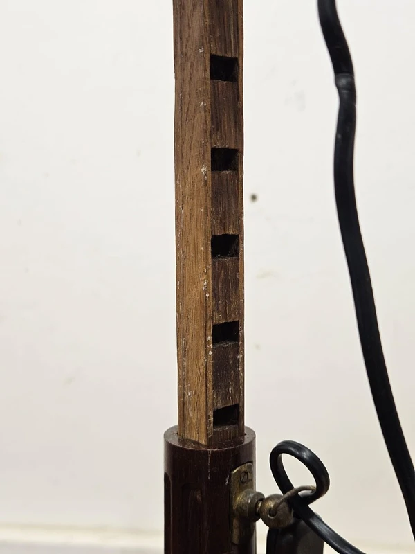 Floor lamp with integrated small table, 20th century