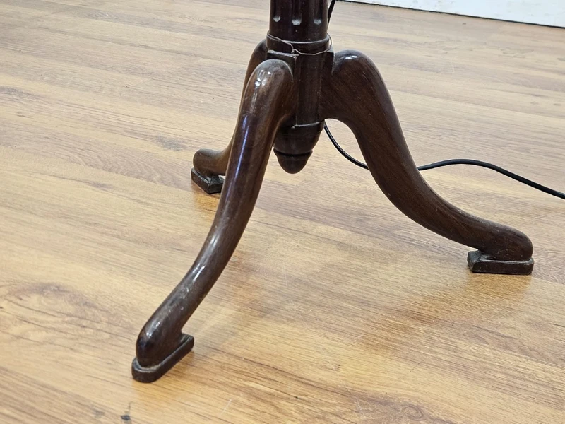 Floor lamp with integrated small table, 20th century