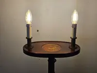 Floor lamp with integrated small table, 20th century