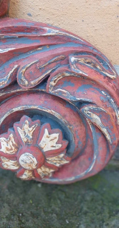 Pair Large Carved Wooden Friezes 17th Century Baroque