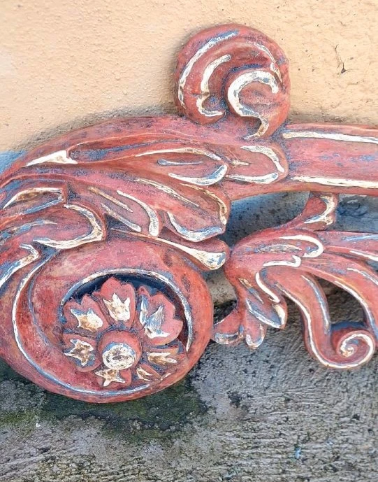 Pair Large Carved Wooden Friezes 17th Century Baroque