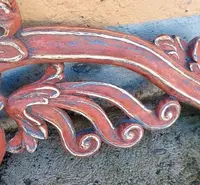 Pair Large Carved Wooden Friezes 17th Century Baroque