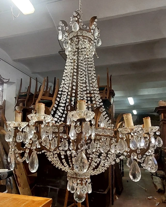 Balloon Chandelier Italy Last Quarter 19th Century"