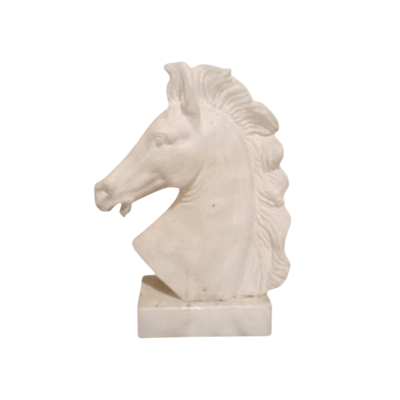 1930s alabaster sculpture depicting a horse