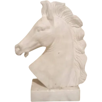 1930s alabaster sculpture depicting a horse