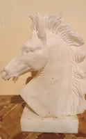1930s alabaster sculpture depicting a horse