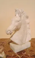 1930s alabaster sculpture depicting a horse