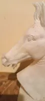 1930s alabaster sculpture depicting a horse