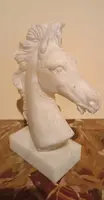 1930s alabaster sculpture depicting a horse