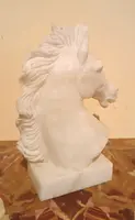 1930s alabaster sculpture depicting a horse